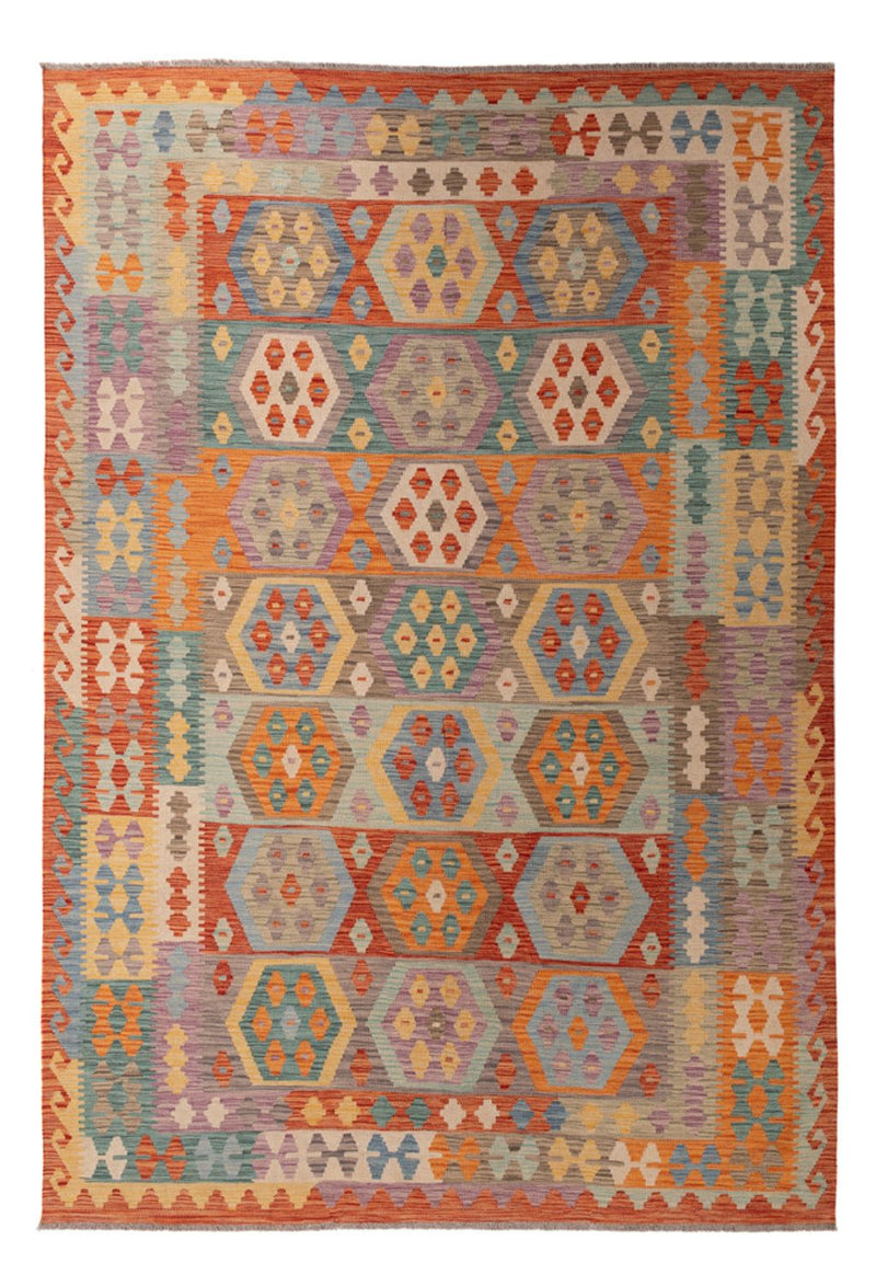 Kelim Rug - Splash - 294 x 203 cm - multicolored