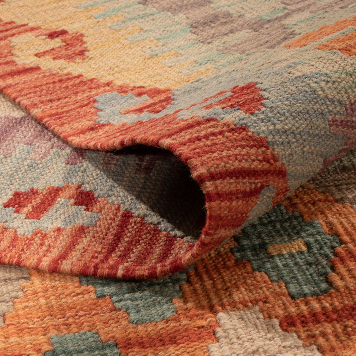 Kelim Rug - Splash - 294 x 203 cm - multicolored