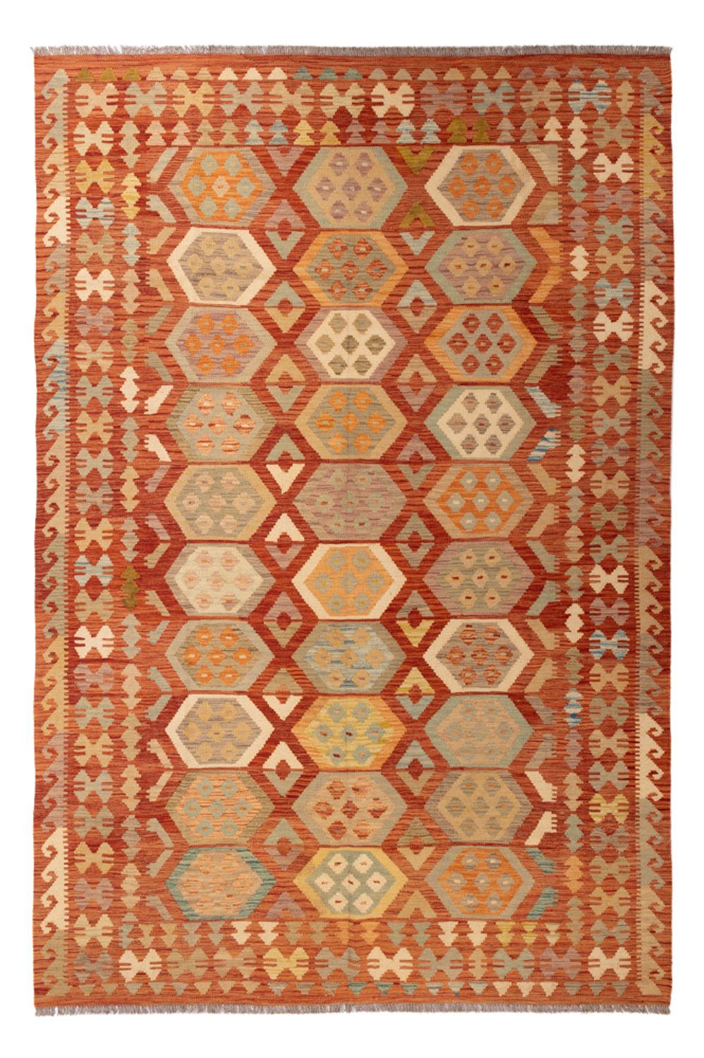 Kelim Rug - Splash - 302 x 198 cm - multicolored