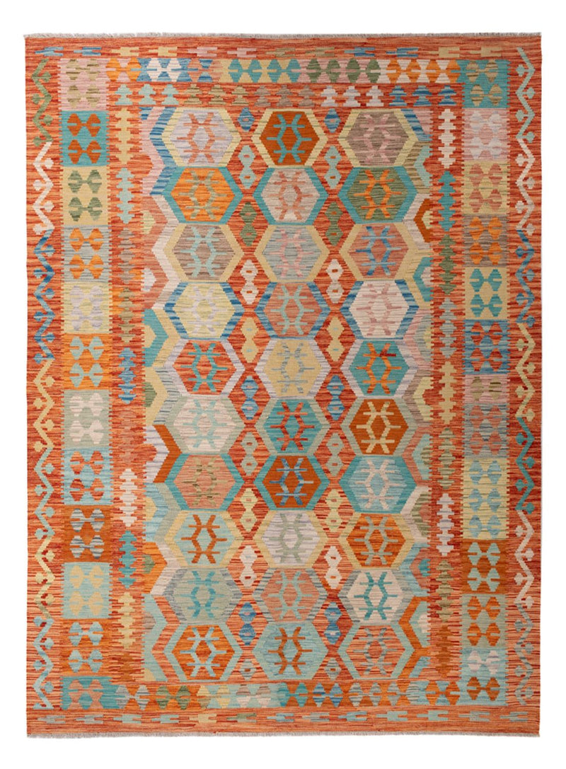 Kelim Rug - Splash - 294 x 210 cm - multicolored