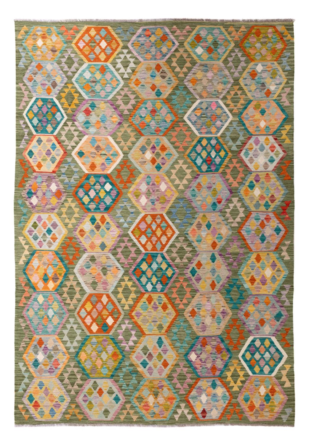 Kelim Rug - Splash - 299 x 200 cm - multicolored