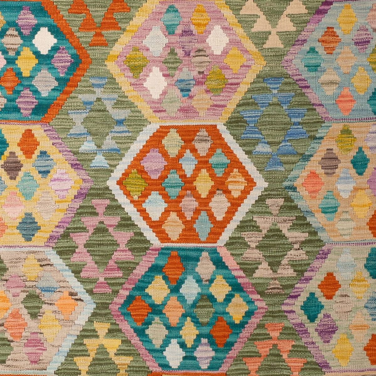 Kelim Rug - Splash - 299 x 200 cm - multicolored