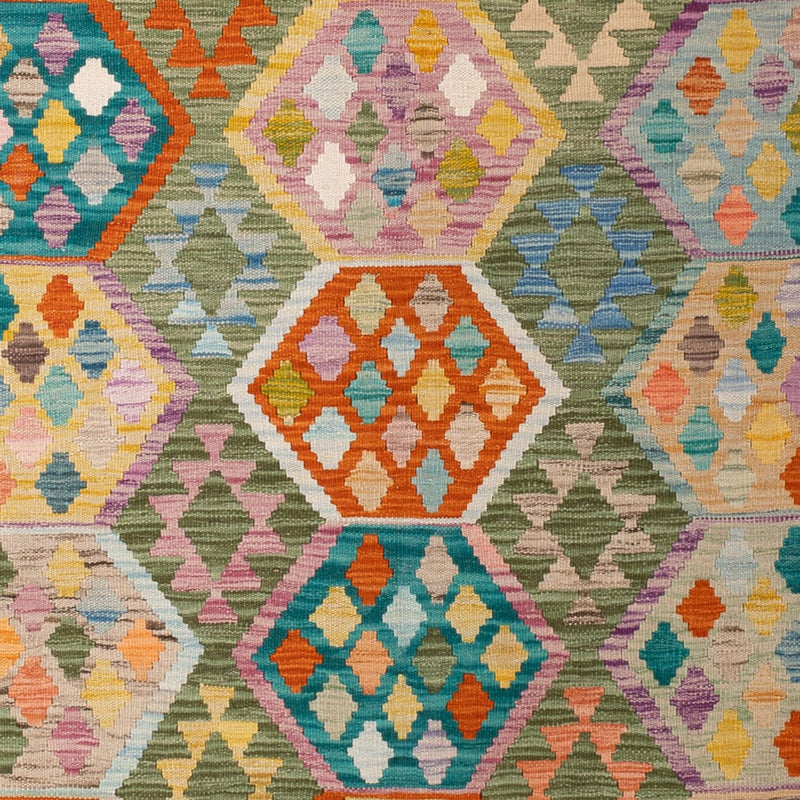 Kelim Rug - Splash - 299 x 200 cm - multicolored