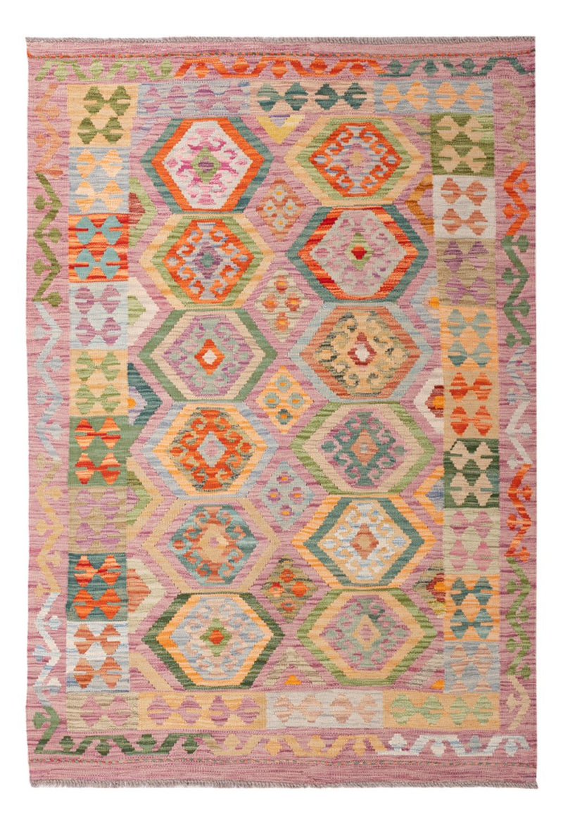 Kelim Rug - Splash - 187 x 127 cm - multicolored