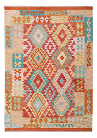Kelim Rug - Splash - 186 x 132 cm - multicolored