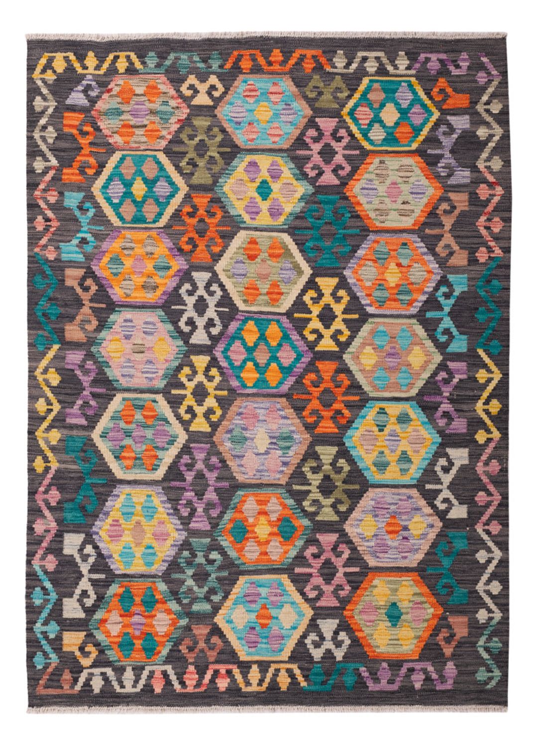 Kelim Rug - Splash - 180 x 127 cm - multicolored