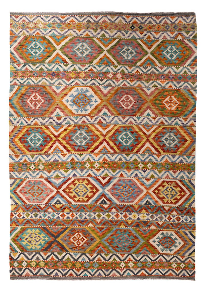 Kelim Rug - Splash - 304 x 209 cm - multicolored