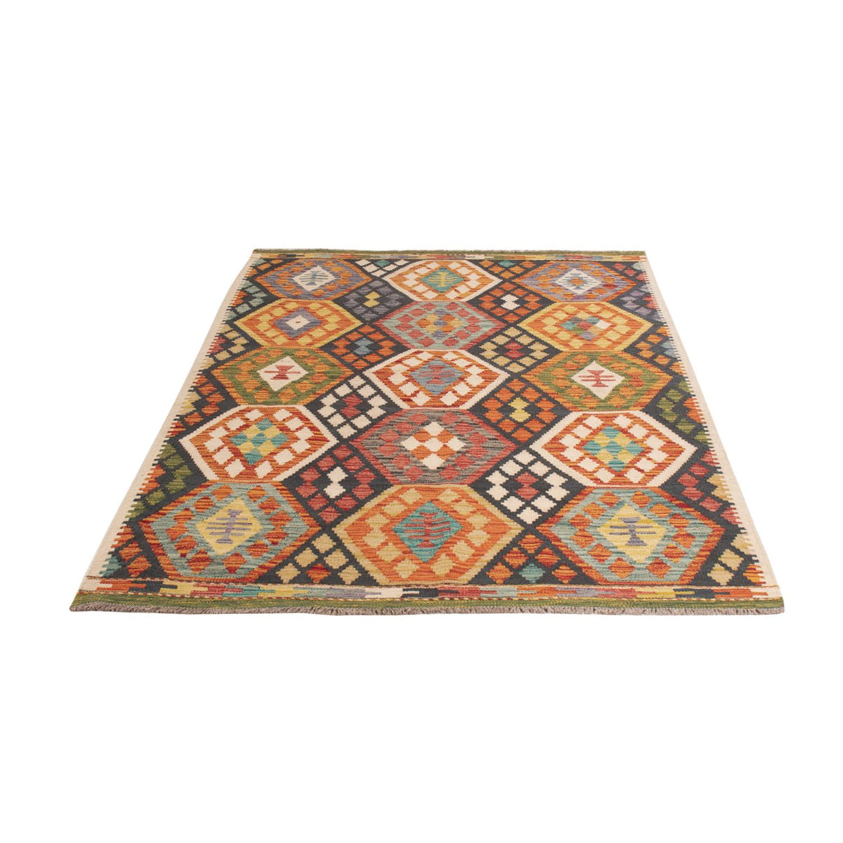 Kelim Rug - Splash - 176 x 128 cm - multicolored