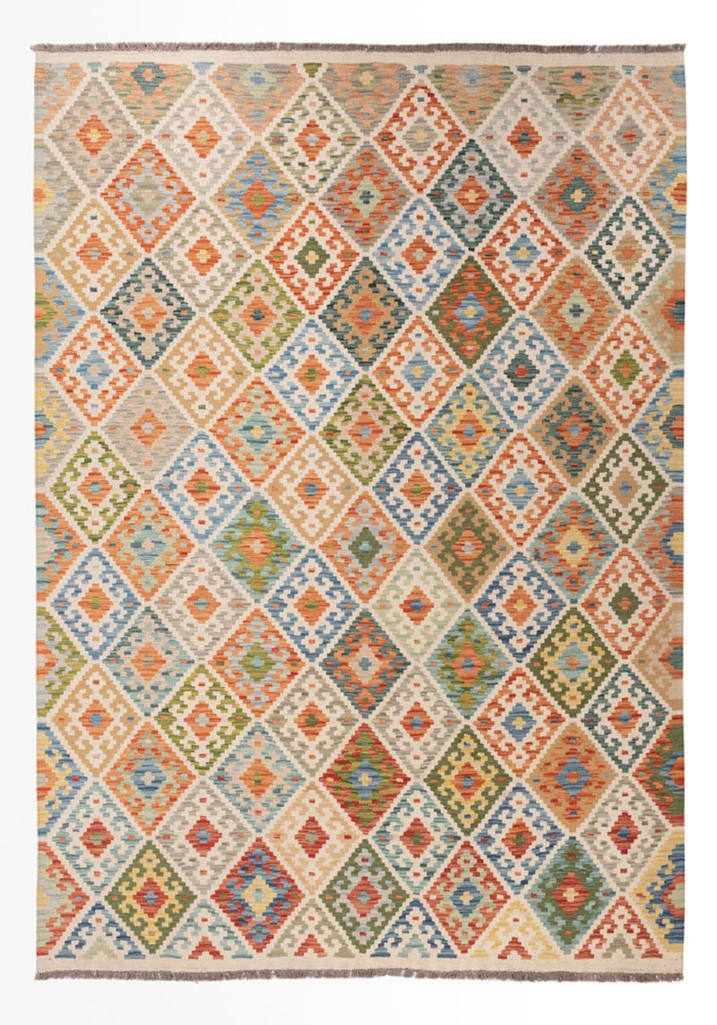 Kelim Rug - Splash - 299 x 206 cm - multicolored