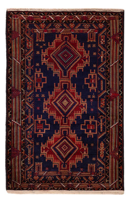 Belutsch Rug - 200 x 122 cm - dark red