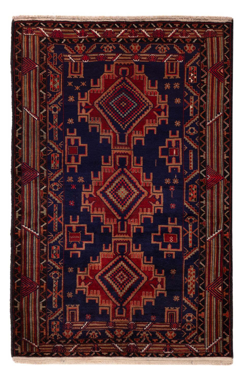 Belutsch Rug - 200 x 122 cm - dark red