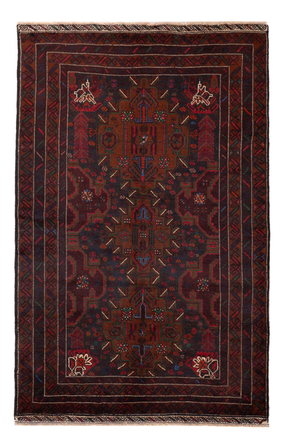 Belutsch Rug - 195 x 120 cm - dark red