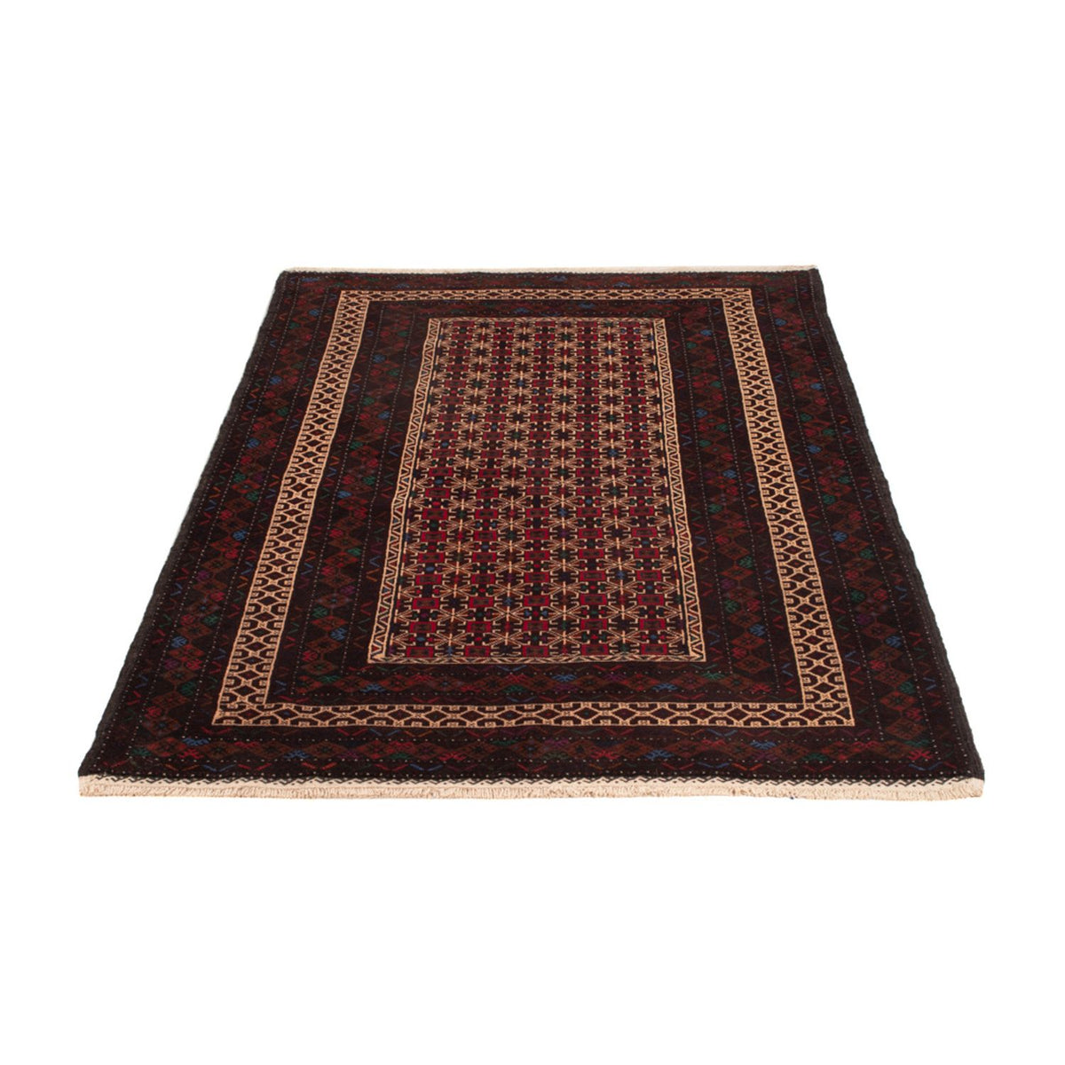 Runner Belutsch Rug - 200 x 114 cm - dark red