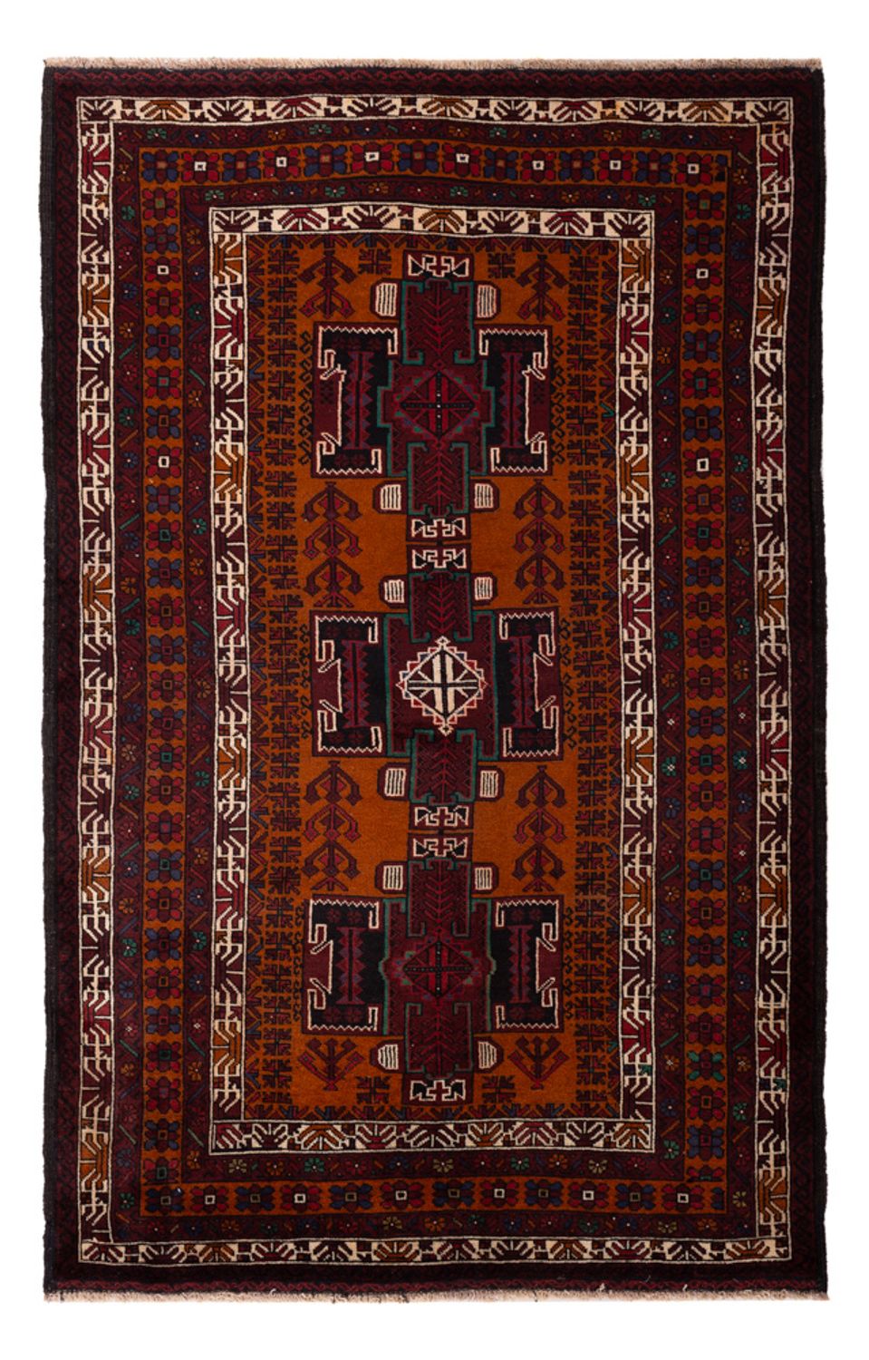 Belutsch Rug - 198 x 123 cm - dark red