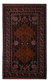 Runner Belutsch Rug - 201 x 114 cm - dark red