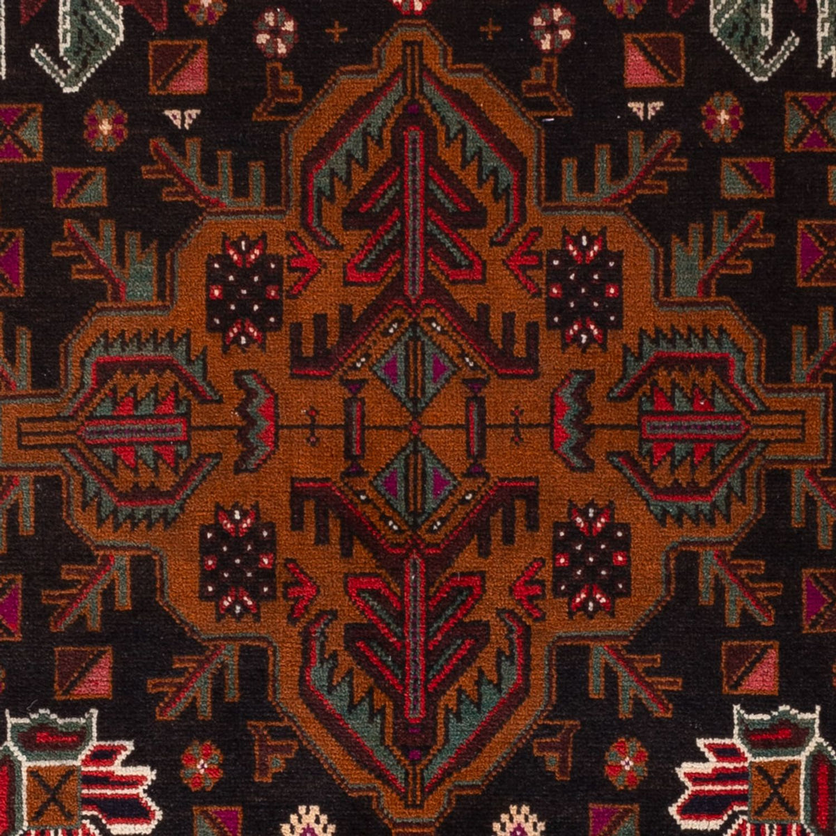 Runner Belutsch Rug - 201 x 114 cm - dark red
