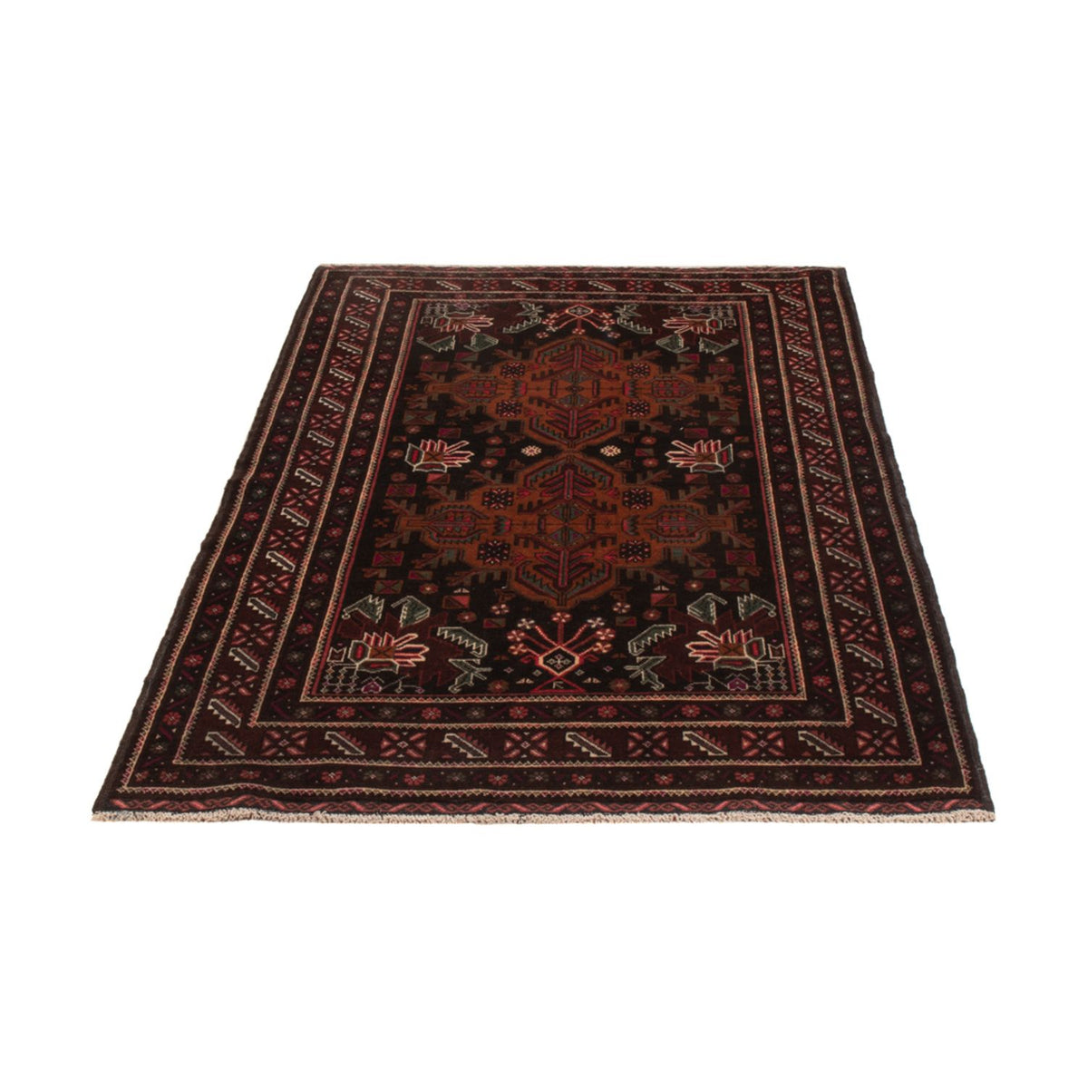 Runner Belutsch Rug - 201 x 114 cm - dark red