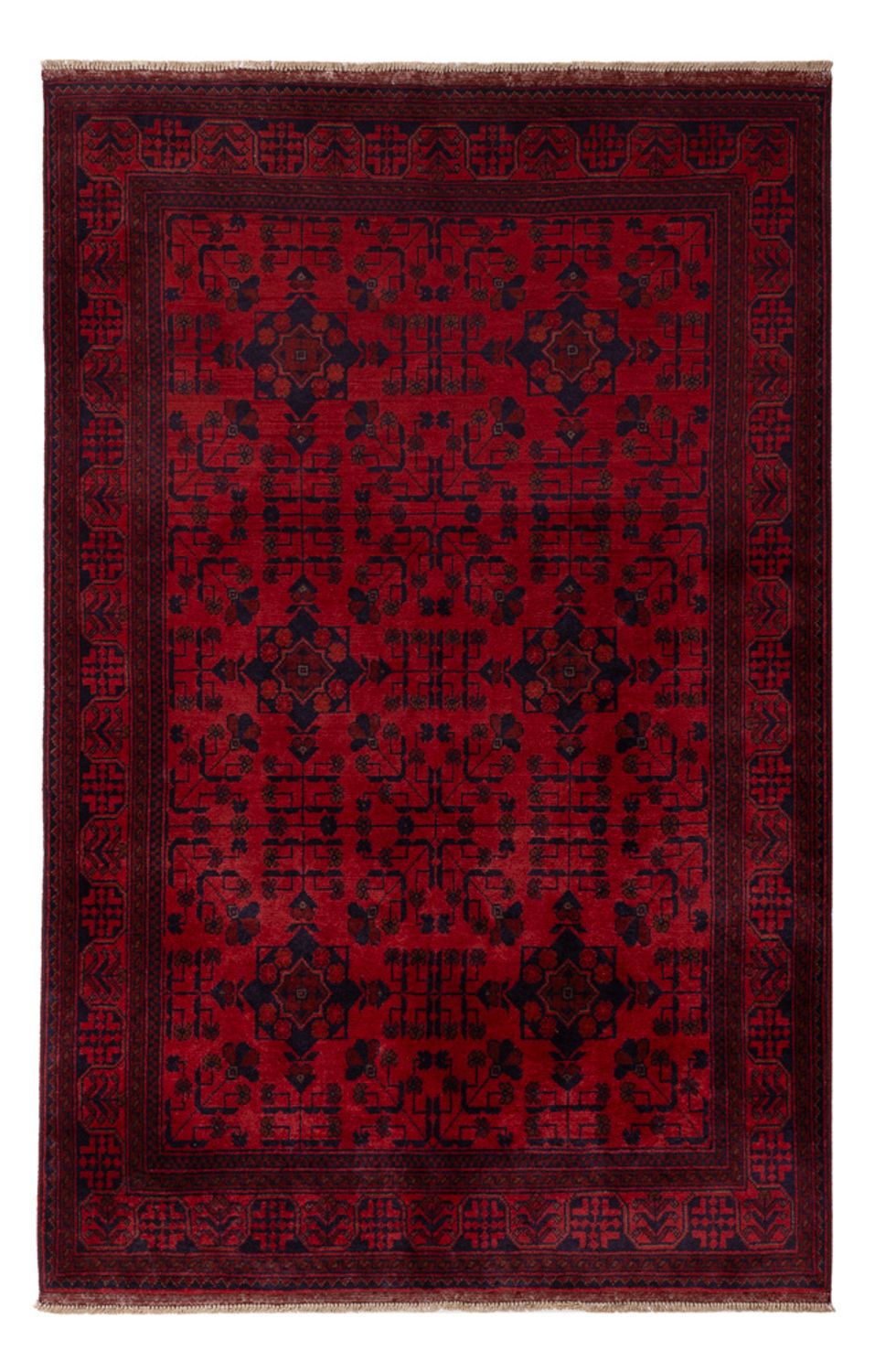 Afghan Rug - Kunduz - 200 x 125 cm - red