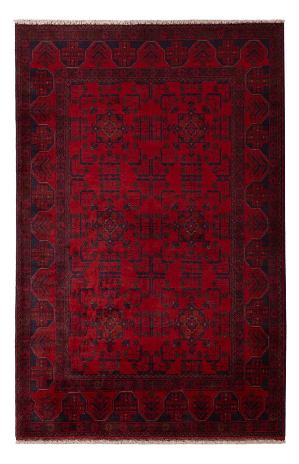 Afghan Rug - Kunduz - 196 x 127 cm - red