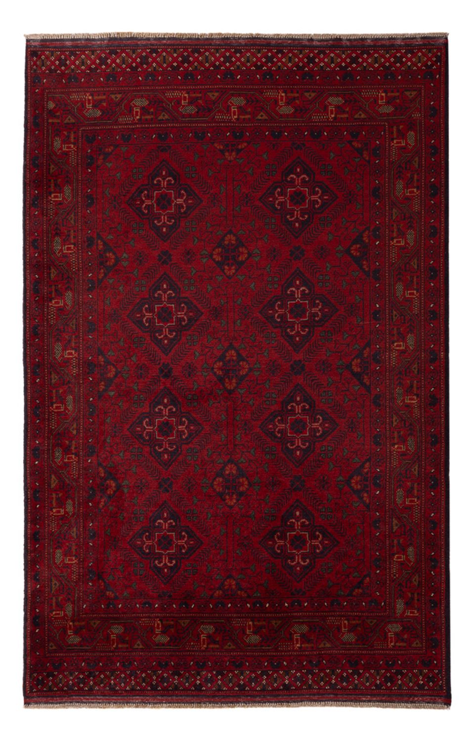 Afghan Rug - Kunduz - 194 x 121 cm - red