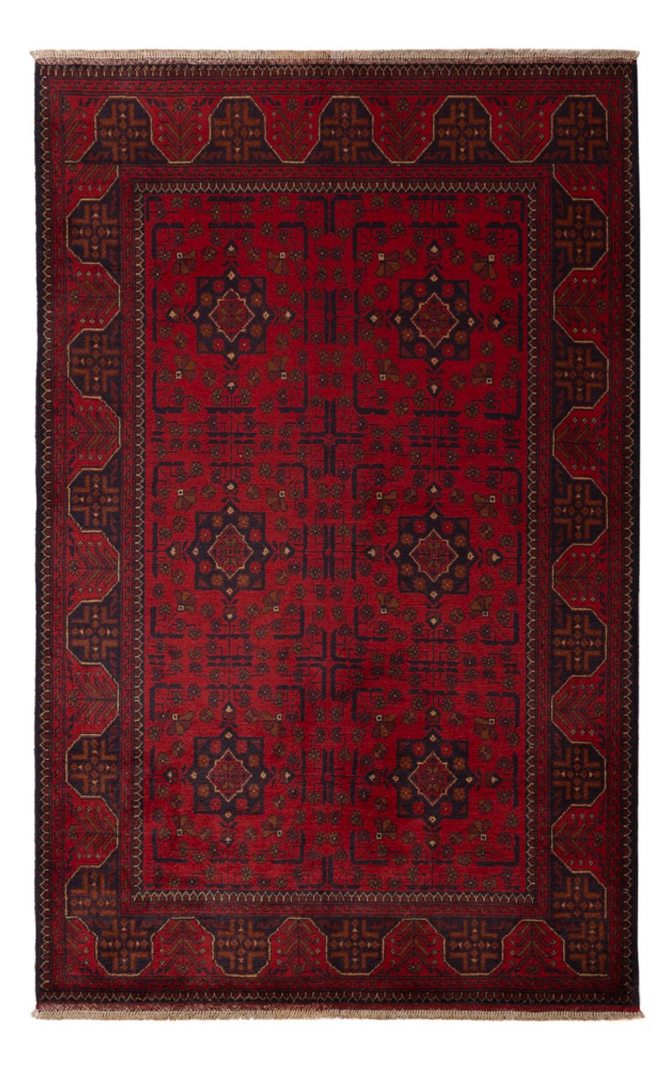 Afghan Rug - Kunduz - 201 x 126 cm - red