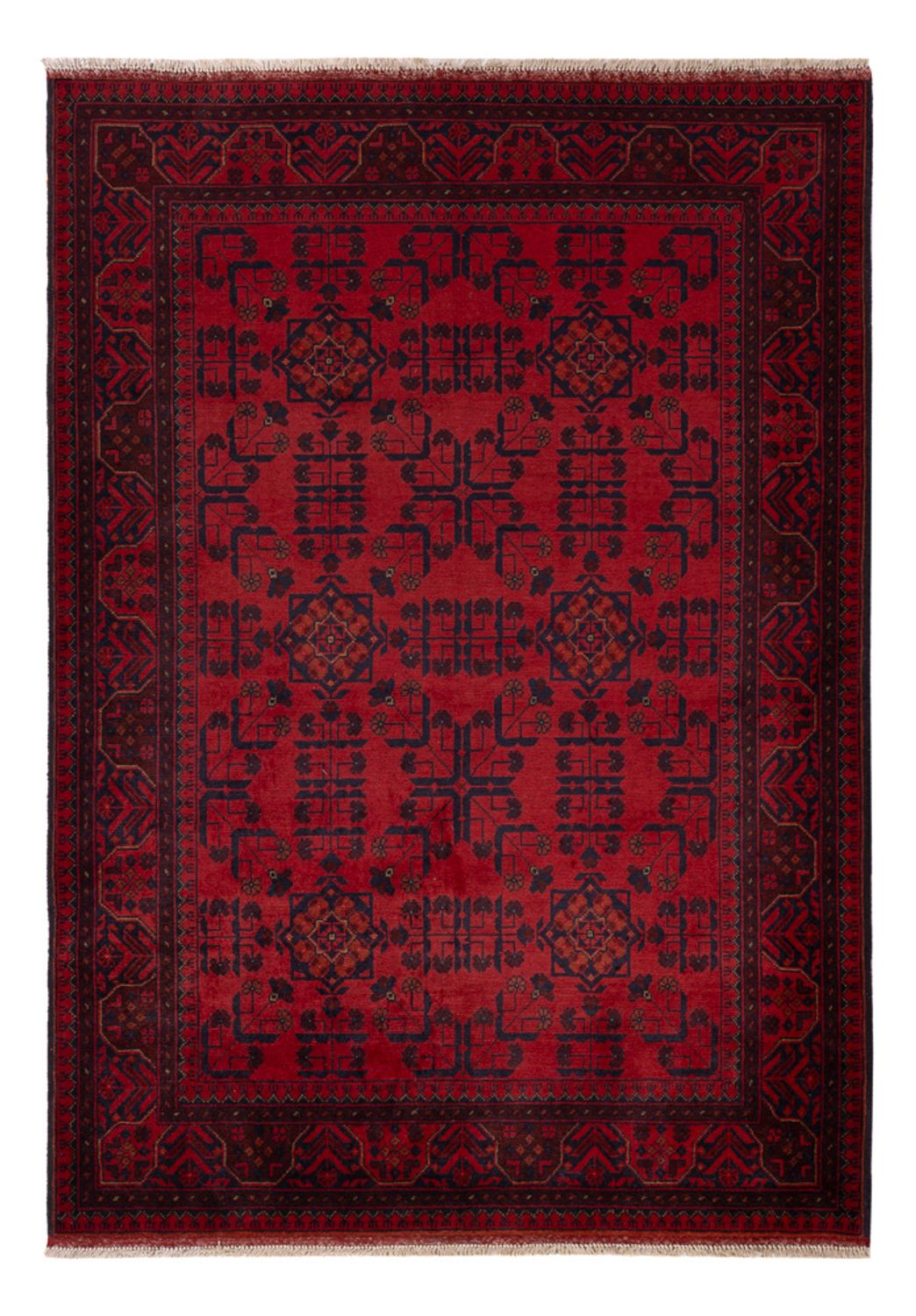 Afghan Rug - Kunduz - 196 x 130 cm - red