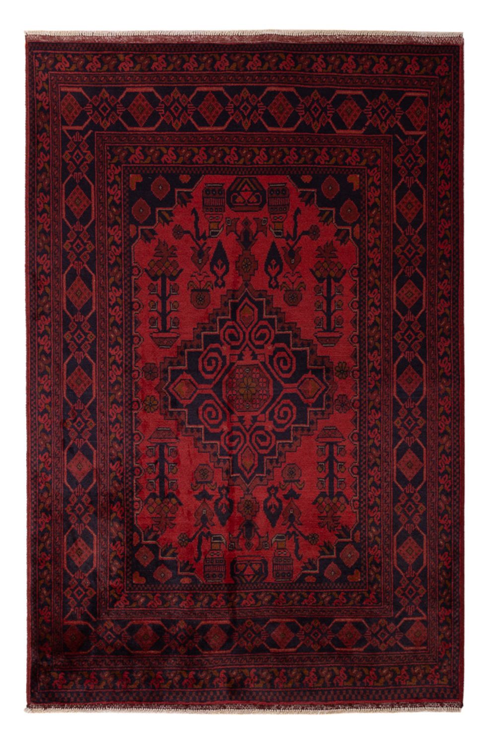 Afghan Rug - Kunduz - 192 x 122 cm - red