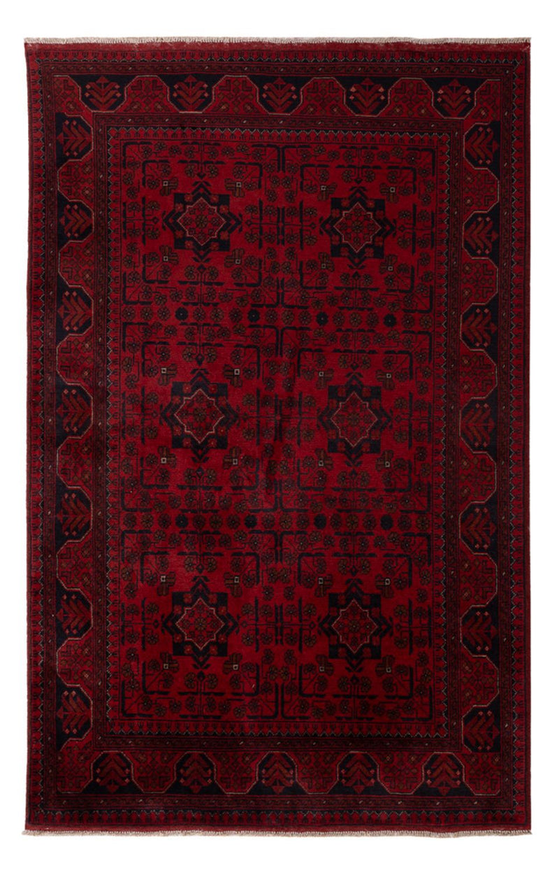 Afghan Rug - Kunduz - 199 x 124 cm - dark red