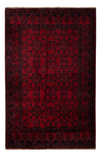 Afghan Rug - Kunduz - 201 x 129 cm - dark red