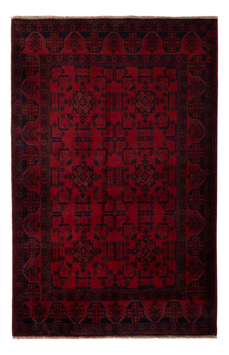 Afghan Rug - Kunduz - 201 x 129 cm - dark red