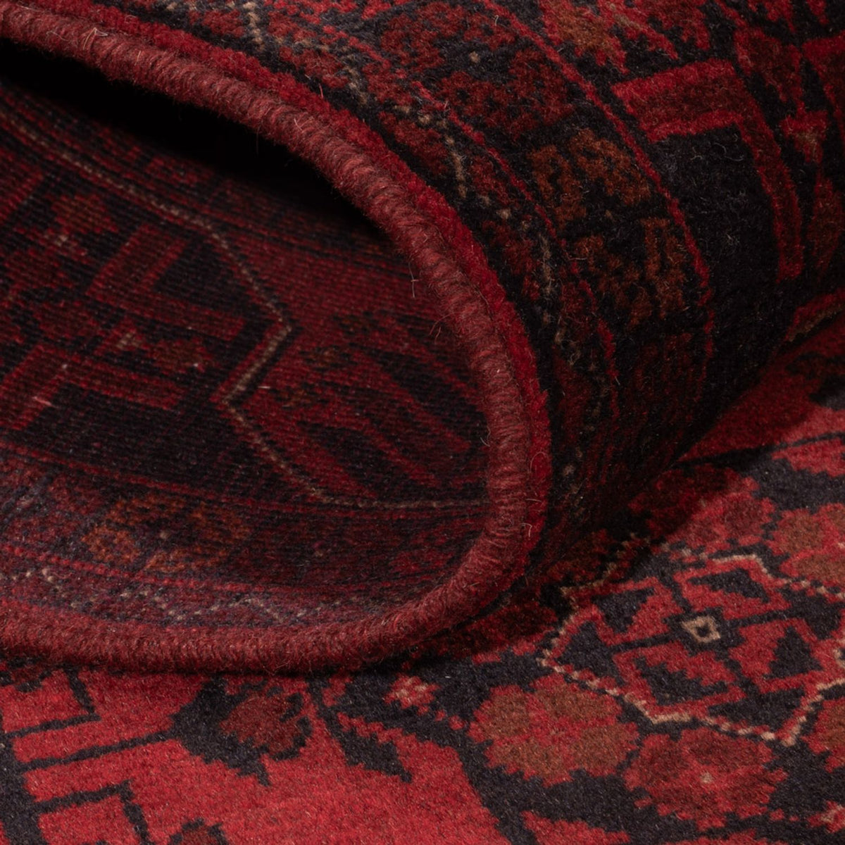 Afghan Rug - Kunduz - 201 x 129 cm - dark red