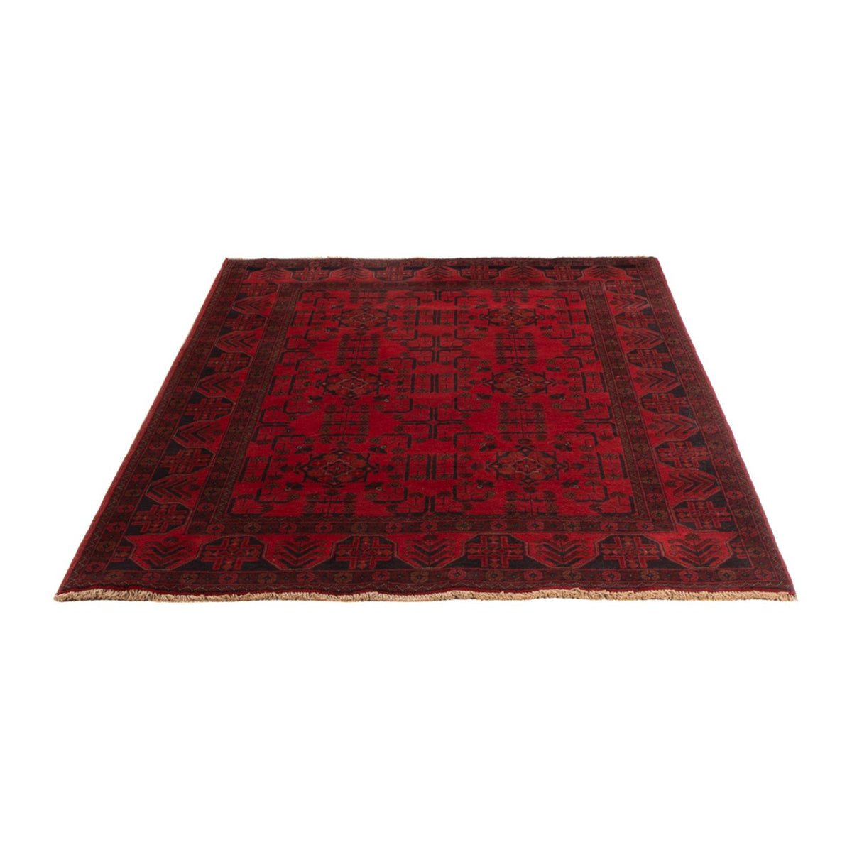 Afghan Rug - Kunduz - 201 x 129 cm - dark red