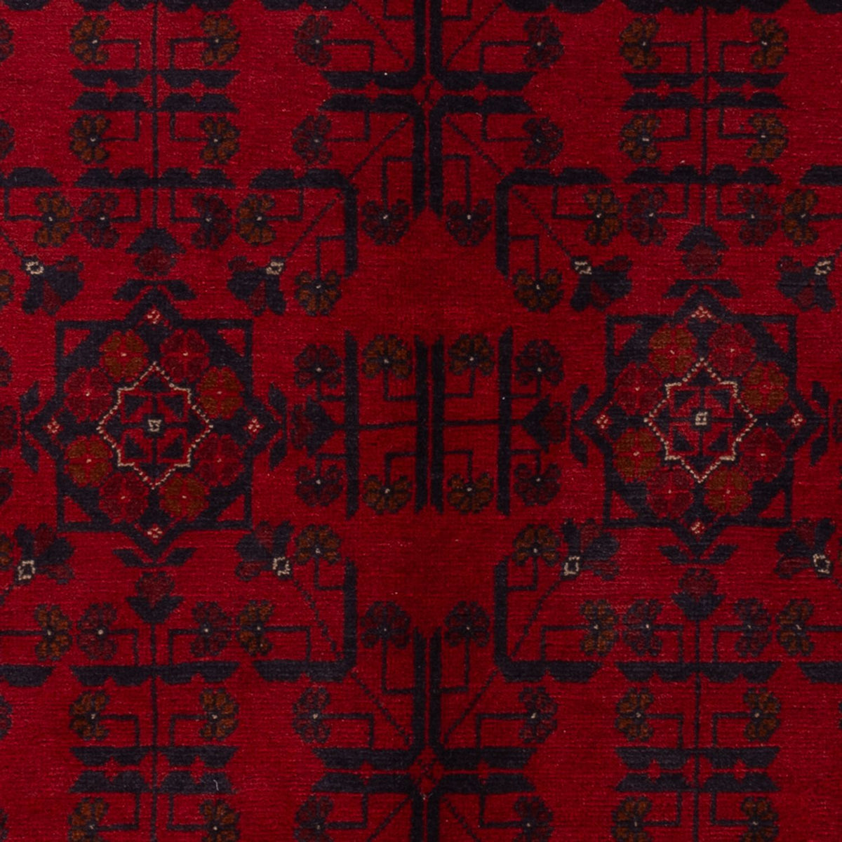 Afghan Rug - Kunduz - 201 x 126 cm - dark red