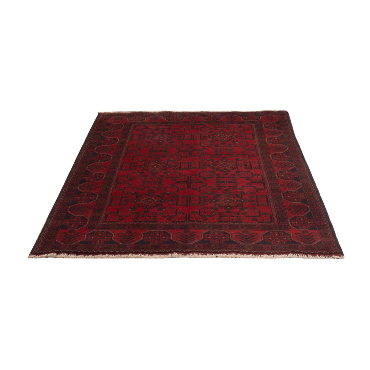 Afghan Rug - Kunduz - 201 x 126 cm - dark red