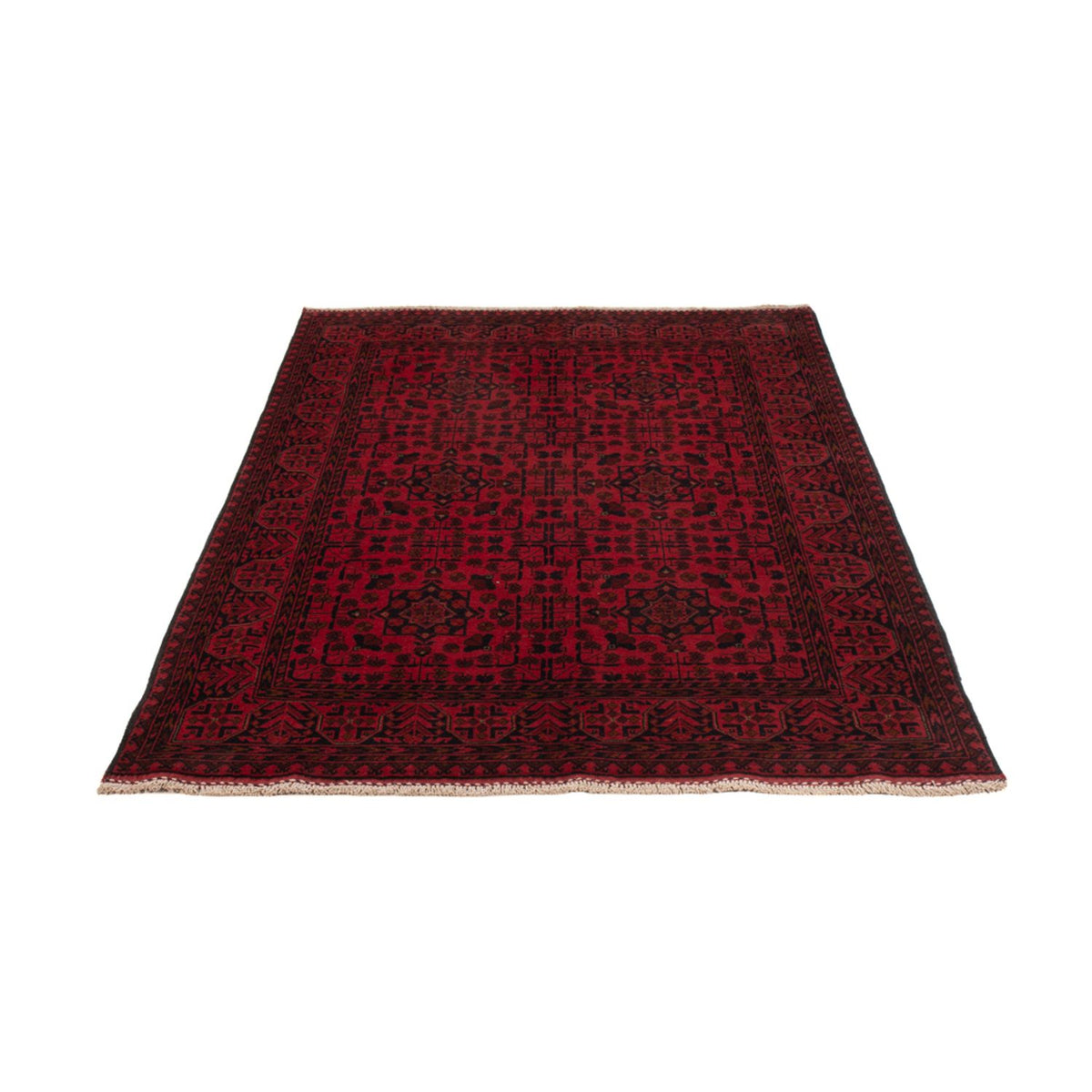 Afghan Rug - Kunduz - 200 x 127 cm - dark red