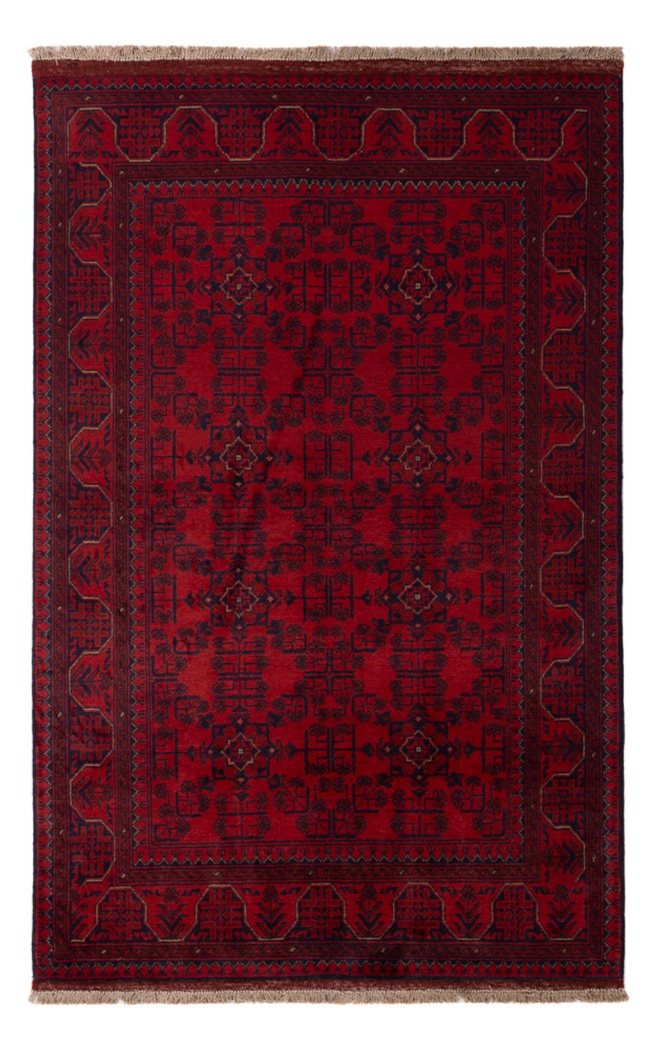 Afghan Rug - Kunduz - 193 x 124 cm - dark red
