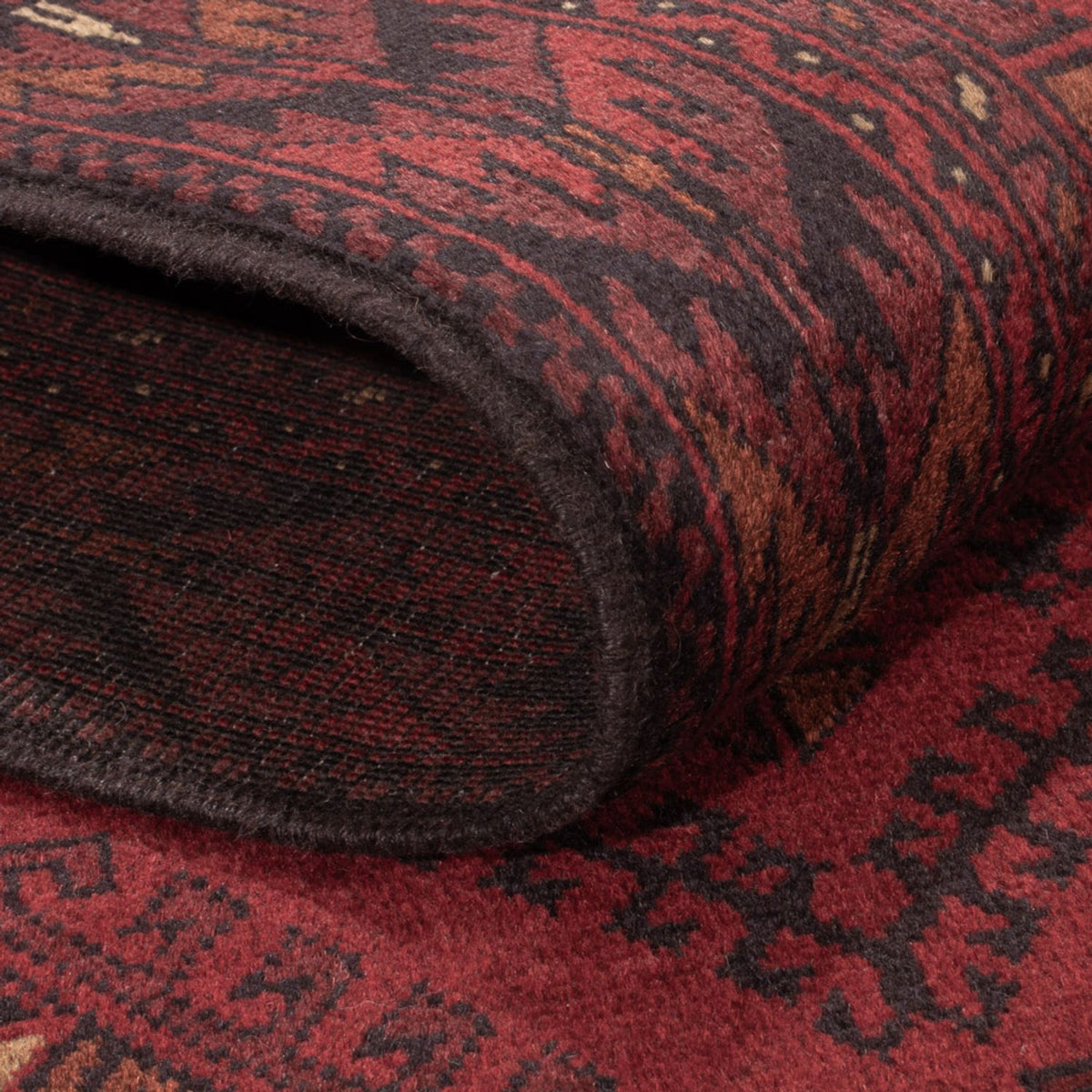 Afghan Rug - Kunduz - 195 x 125 cm - dark red