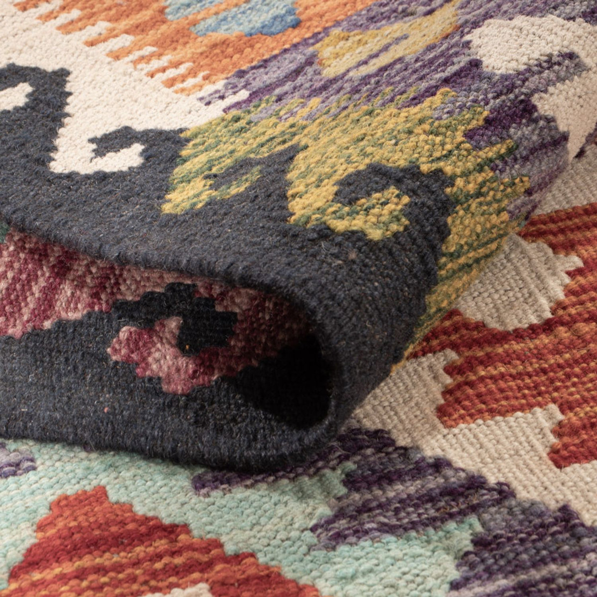 Kelim Rug - Splash - 174 x 127 cm - multicolored