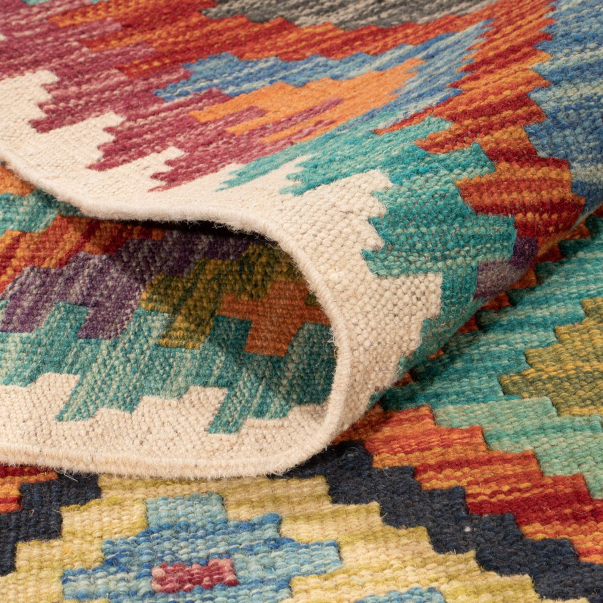 Kelim Rug - Splash - 293 x 210 cm - multicolored