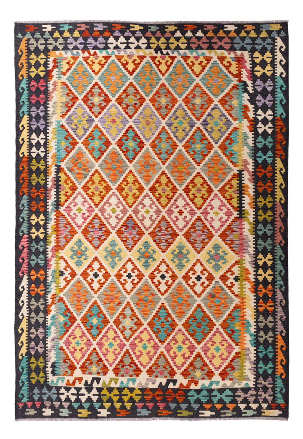 Kelim Rug - Splash - 295 x 204 cm - multicolored
