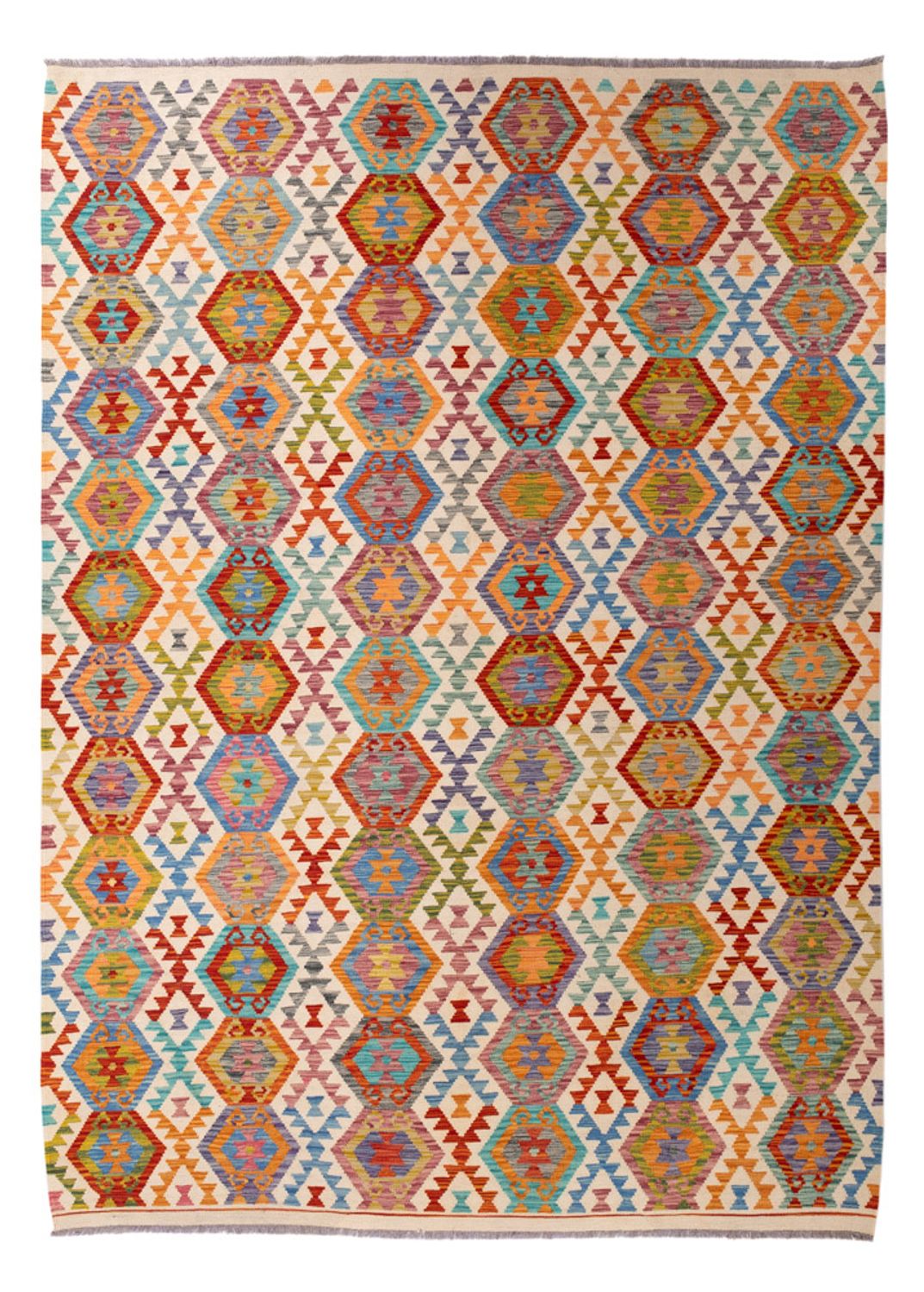 Kelim Rug - Splash - 294 x 210 cm - multicolored