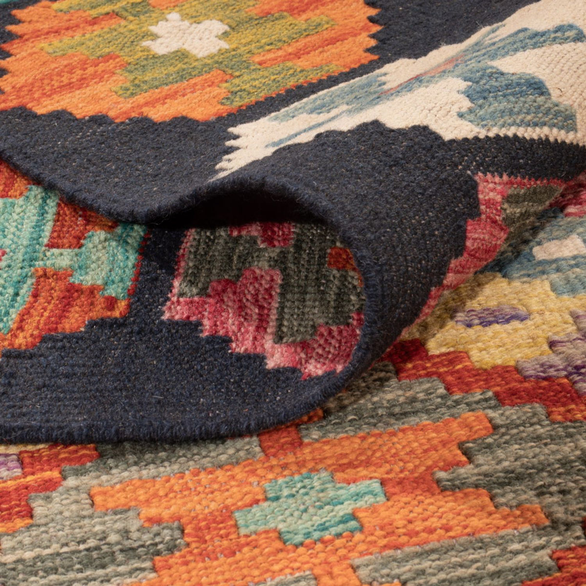 Kelim Rug - Splash - 293 x 210 cm - multicolored