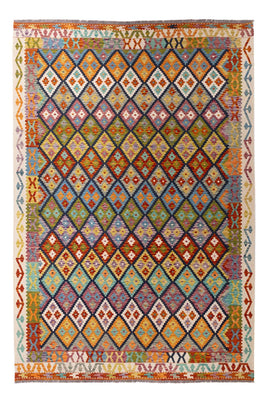 Kelim Rug - Splash - 304 x 207 cm - multicolored