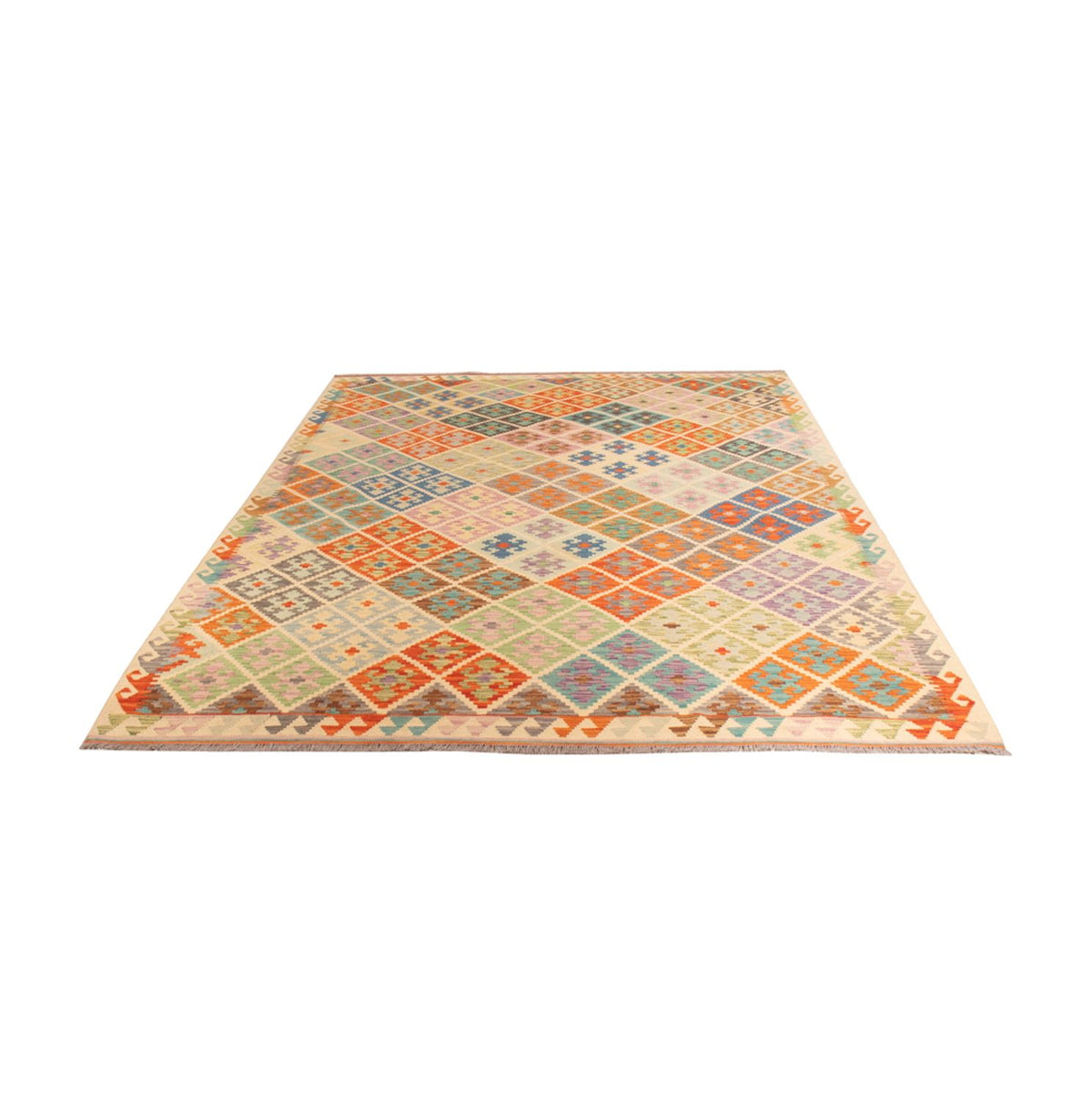 Kelim Rug - Splash - 303 x 210 cm - multicolored