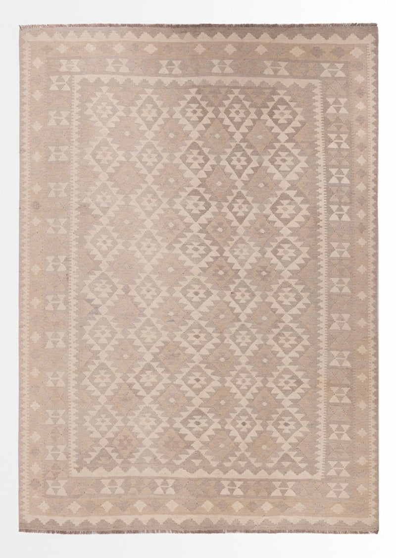 Kelim Rug - Splash - 301 x 210 cm - light grey