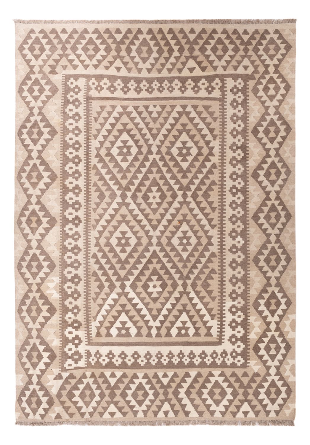 Kelim Rug - Splash - 287 x 202 cm - light grey