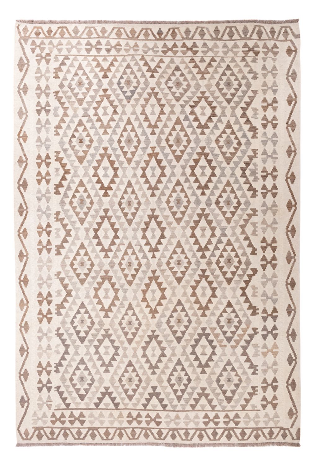 Kelim Rug - Splash - 289 x 201 cm - light grey