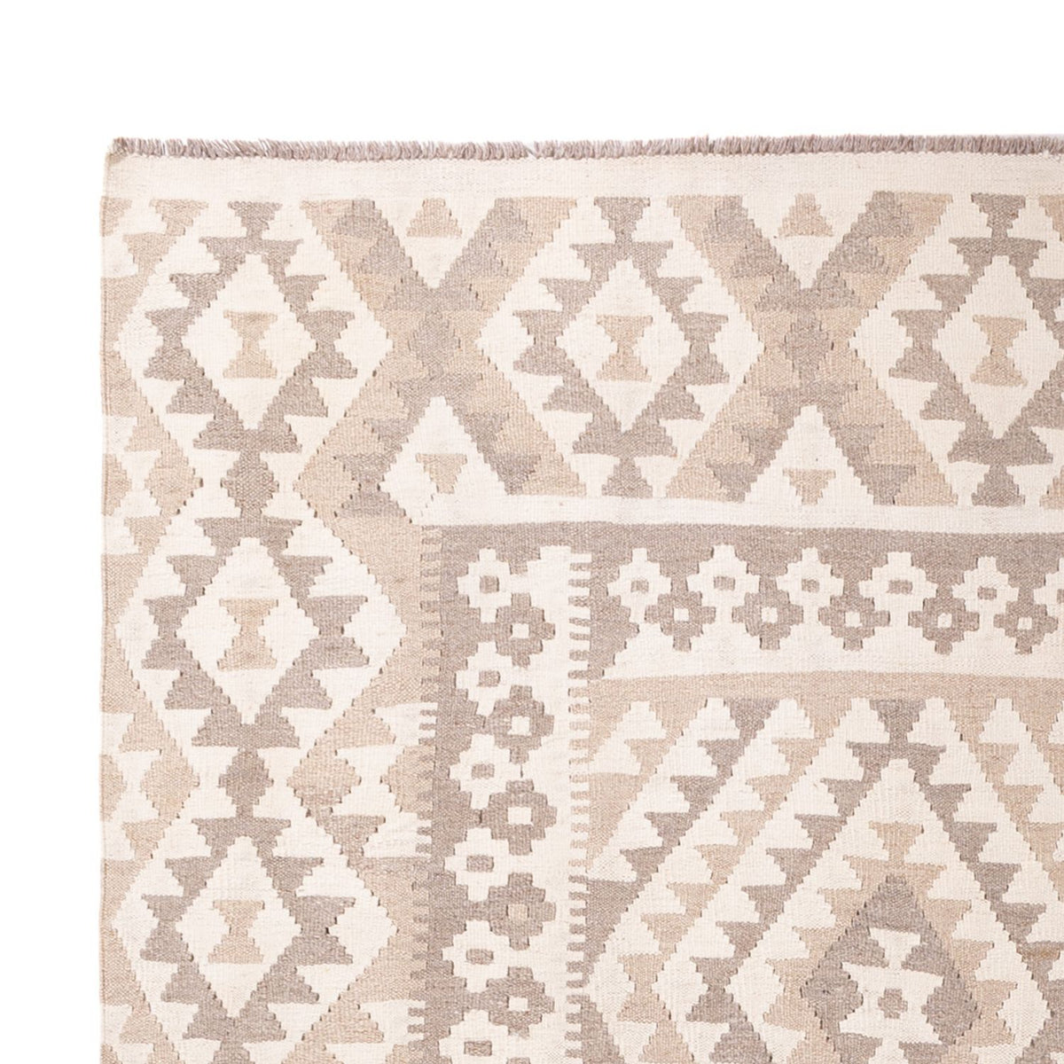 Kelim Rug - Splash - 281 x 200 cm - light grey