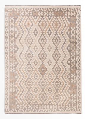 Kelim Rug - Splash - 291 x 207 cm - light grey