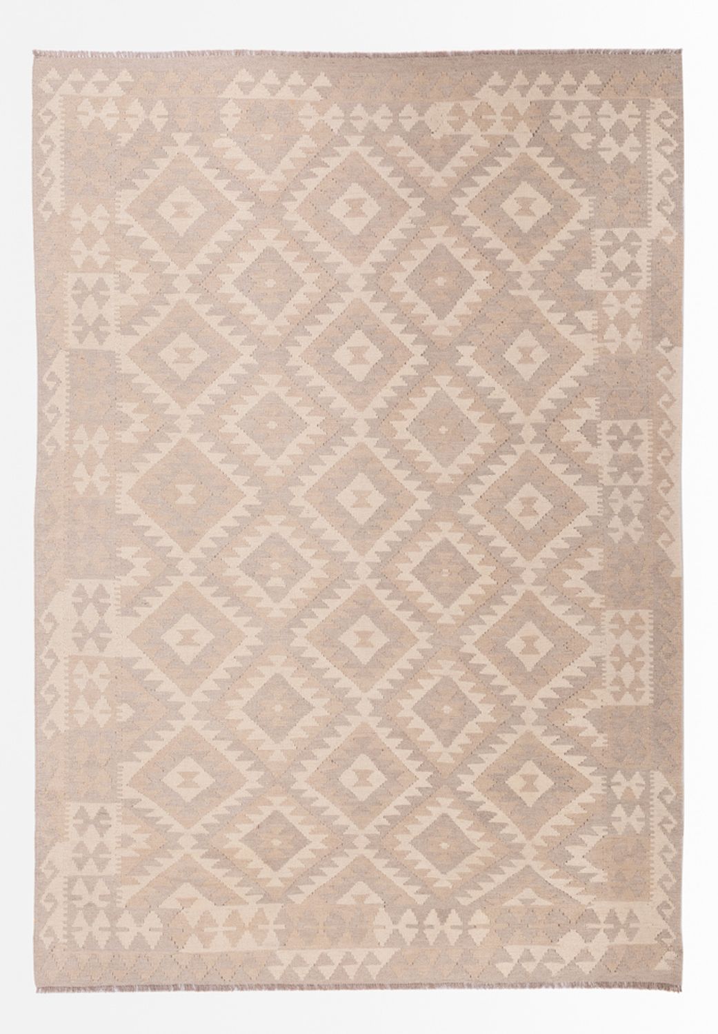 Kelim Rug - Splash - 280 x 198 cm - light grey